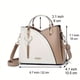 thumbnail image 2 of Color Block Satchel Bag, Trendy Metal Tassel Decor Crossbody Bag, Women's Top Ring Purse (9.1*7.5*4.5) Inch, 2 of 5