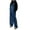 Blue, variant on Women's Denim Jumpsuit Sleeveless Straps V-Neck Zipper Wide Leg Flare One Piece Jeans Romper Overalls