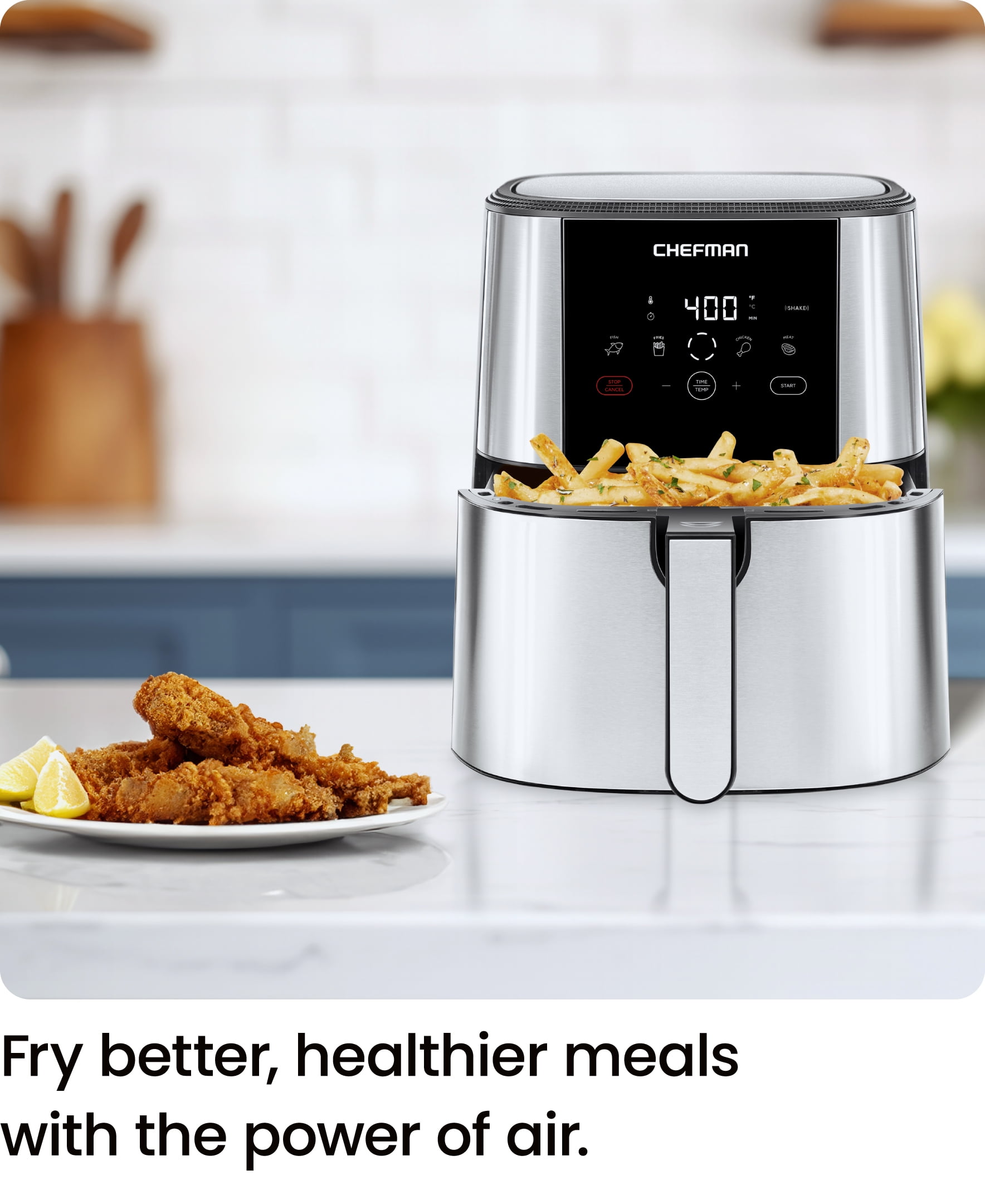 Chefman Electric Oil-Less Turbofry Air Fryer, 8 Qt Capacity with 