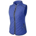 thumbnail image 2 of NE PEOPLE Women’s Quilted Vest – Lightweight Sleeveless Full Zip Up Casual Stand Collar Padding Gilet Jacket with Pockets NEWV40 Royal Blue L, 2 of 7