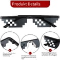 thumbnail image 3 of Pixel Art Mosaic UV Protection Sunglasses, 3 of 7