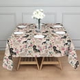 thumbnail image 3 of Dachshund and Flower Square Tablecloth,Waterproof Square Table Cover,Wipeable Spillproof Washable Table Cover for Home Kitchen Party Decor 42"X42"(107x107cm), 3 of 6
