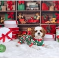 thumbnail image 2 of Pijama para Perro Fitwarm de Terciopelo Navideño para Pequeños Rojo y Verde, 2 of 7