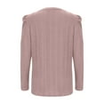 thumbnail image 5 of Wyobmus Womens Crew Neck Shirt Fall Puff Long Sleeve Fashion Tops Tunic Dressy Knitted Casual Sweater Clothes Cute Trendy Work Outfits Pink, 5 of 7