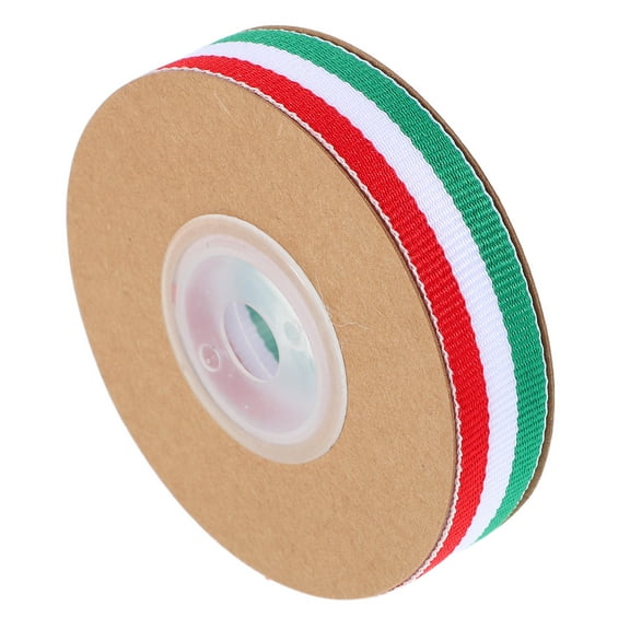 Supvox 1 Roll Stylish Craft Ribbon In Red Polyester Striped For Events Planning