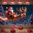 thumbnail image 3 of Festive Design Santa Claus Christmas Sleigh Winter Scene Holiday Banner for Christmas Party Celebration Seasonal Decoration, 3 of 9
