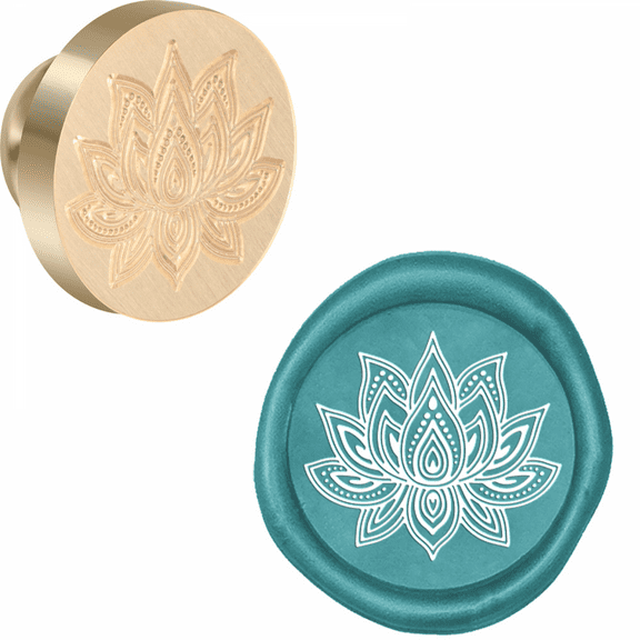 Lotus Wax Seal Stamp for Embellishment of Cards Envelopes Invitations Wine Packages Gift Wrapping