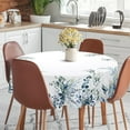 thumbnail image 4 of Eucalyptus Leaves Tablecloth Waterproof Fabric,Round Watercolor Oil-Proof Wrinkle Resistant Table Cover for Dining Table, Buffet Parties and Campin,Blue Leaves(60" inch Round), 4 of 6