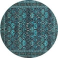 thumbnail image 1 of Ahgly Company Indoor Round Persian Light Blue Traditional Area Rugs, 6' Round, 1 of 4