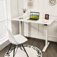thumbnail image 3 of Gymax Electric Sit to Stand Adjustable Desk Frame w/ Button Controller White, 3 of 9