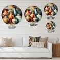 thumbnail image 4 of Designart "Boho Pottery in Orange and Green" Boho Pottery Metal Round Wall Art Prints, 4 of 5
