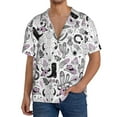 thumbnail image 3 of KLL Cowboy Print Men's Shirt Short Sleeve Button Down Summer Cuba Beach Shirts- Large, 3 of 7