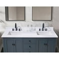 thumbnail image 7 of 61. in Stone effects Vanity Top in Snow White with Double White Sink, 7 of 7