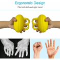 thumbnail image 5 of Ejercitador de bola de dedo, bola de agarre, fuerza para apretar, bolas de estrés de mano, ejercitador de refuerzo de agarre de dedo para mano, amarillo, 1 pieza, 5 of 5