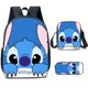 thumbnail image 1 of Mochilas para niños y niñas mochilas mochilas de viaje para niños bolsas de almuerzo (SetJ 3pcs), 1 of 2