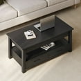 thumbnail image 4 of Greenstell Table Basse à Plateau Relevable avec 2 Tiroirs, 47 Pouces de Large, Noir, 4 of 8