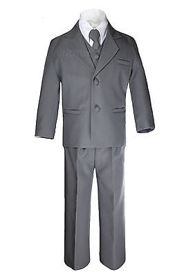 Boy Toddler Kid Formal Wear Uniform Pants in Taupe with belt sz 2T 3T 4T 4,5,6,7