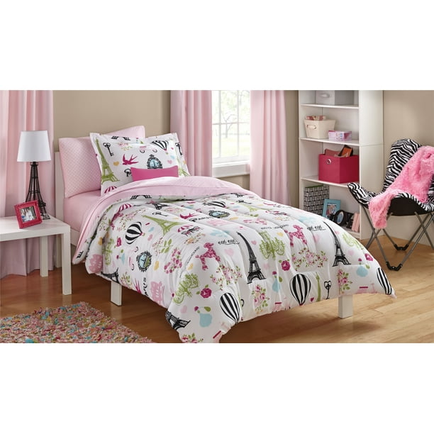 Comforter Sham Pillowcases, Paris Bedding For Twin Bed