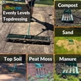 thumbnail image 4 of Landzie 4-Step Compost and Peat Moss Spreader Lawn Care System - Set Includes 44" Lawn and Garden Spreader with Soil Sample Probe, Hollow Tine Fork Aerator, and Landzie Lawn Leveling Rake, 4 of 7