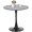 Black, variant on Black Round Dining Table, 27.6" Tulip Table Kitchen Round Dining Table for 1-2 People with MDF Table Top and Metal Pedestal Base, Mid-Century Leisure Table for Home, Dining Room, Cafe