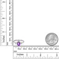 thumbnail image 6 of Gem Stone King 10K Two Tone Gold Purple Amethyst and White Topaz Engagement Ring for Women | 1.86 Cttw | Oval Checkerboard 8X6MM | Gemstone February Birthstone | Size 5, 6 of 6