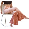 thumbnail image 3 of Daisy Del Sol High Waist Soft Crushed Velvet Gypsy Comfy Yoga Ethnic Tribal Stretch 70s Bell Bottom Flare Pants, 3 of 8