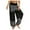 Black, variant on Sweatpants Women Loose Retro Printed Jumpsuit Crotch Yoga Pants