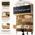 thumbnail image 4 of Mail Organizer Wall Mount，Key Holder Mail and Key Organizer for Wall with Shelf, Chalkboard, Corkboard, Home Decor for Room Office Entryway(Light Wood), 4 of 17
