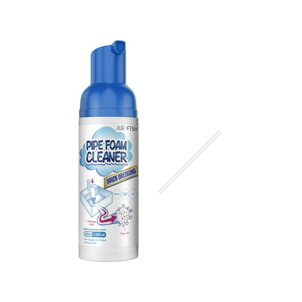 ¡Gran oferta! Limpiador de espuma para tuberías, para disolver restos de comida, aceite y cabello, espuma limpiadora para tuberías, espuma limpiadora para cocina, baño, 60ml