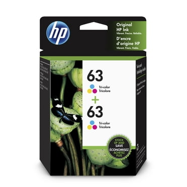 HP 63 Ink Cartridges - Tri-color, 2 Cartridges (1VV67AN)