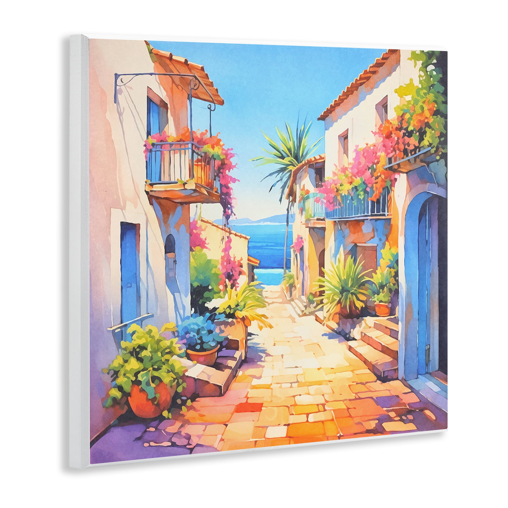 Stupell Industries Scenic Bella Vista Scenic & Cityscapes Painting Unframed Art Print Wall Art, 12 x 12