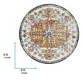 thumbnail image 3 of Livabliss Area Rugs for Living Room, 5ft Round Harput Traditional Orange Round Rug, Bedroom Dining Room Home Decor Stain Resistant Carpet (5'11" x 5'11"), 3 of 11