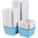 thumbnail image 1 of 100 Piezas Vasos de Papel Desechables para Pasteles Vasos para Magdalenas Vasos de Papel para Helado Cuadrados para Tienda en Casa Fiesta de Dulces 6,6 x 6,6 cm Azul, 1 of 5