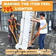 thumbnail image 2 of [2-Person Moving Straps] 2-Person Moving Straps with Thickened Vest Pad, Adjustable Securing Straps Safely Easily for Carry Furniture, Appliances, Mattresses, Heavy Objects Up to 800lbs, 2 of 8