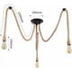 thumbnail image 5 of Lámpara colgante de cuerda de cáñamo, iluminación de techo industrial vintage, lámpara de 3 cabezales, lámpara de cuerda de madera de estilo rural para lámpara creativa E27 Edison,, 5 of 5