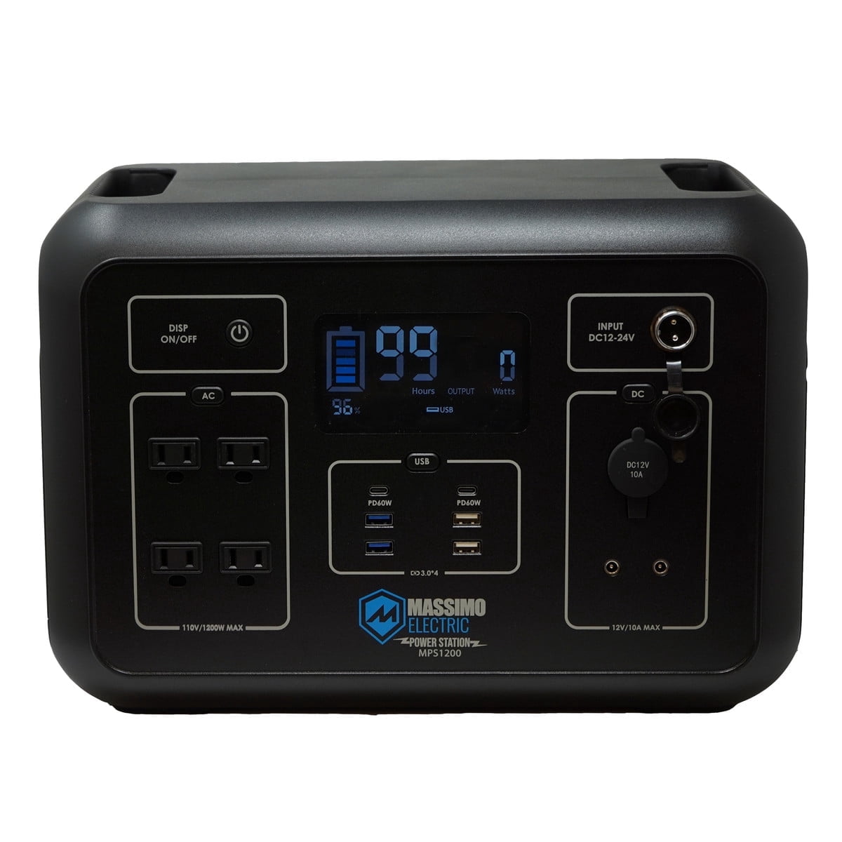 Massimo 1200W Electric Portable Power Station for Emergencies, Camping & Travel
