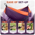 thumbnail image 4 of Hamaca de camping PUPTILY, ligera y portátil, doble, naranja, 4 of 7