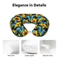 thumbnail image 4 of Gaeub Blue Batterflies Sunflower Print Memory Foam Travel Pillow,U-Shaped Neck Pillow,Head Neck Support Airplane Pillow,Flight Pillow for Traveling,Car,Home,Office,Washable Cover, 4 of 8