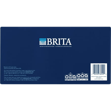 Brita Pacifica Water Filter Pitcher, 10 Cup - Black