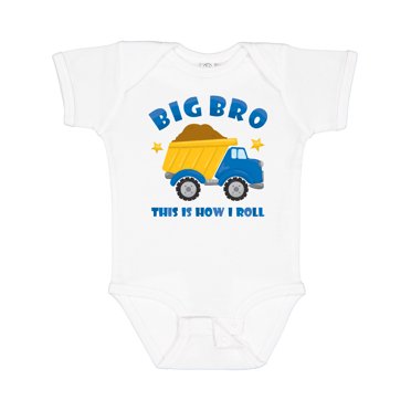 Inktastic Dump Truck Big Bro Boys Baby Bodysuit