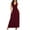 Wine Red, variant on Asklazy Women Sleeveless Deep V Neck Loose Plain Long Maxi Casual Dress,US Size,Wine Red(S-3XL)