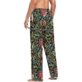 thumbnail image 6 of GZHJMY Russian Flower Print Men's Pajama Pants, Soft and Comfortable Lounge Sleep Bottoms with Pockets, Men's Sleepwear with Custom Print, Medium, 6 of 7
