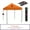 Orange, variant on Impact Canopy 10x10 Pop Up Canopy Tent, Powder Coated Steel Frame, Straight Leg, Wheeled Roller Bag, Orange