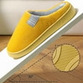 thumbnail image 7 of Fesfesfes Winter New Couple Cotton Slippers Corduroy Home Slippers Non-slip Slippers Men's Home Slippers Flocking Upper Warm Plush Cotton Slippers 6.5-7(38-39), 7 of 7