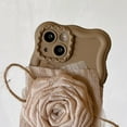 thumbnail image 4 of Compatible with iPhone Case,Cute Rose Flower Floral Wavy Curly Water Ripple Bumper Matte Silicone [ Drop&Full Body Protection] Shockproof Cover Phone Case (White,iPhone 15 Pro Max), 4 of 5