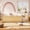 Natural, variant on Queen Floor Bed with Full-Length Guardrails, Montessori Low-Profile Platform Bed with Side Bookshelf, Solid Wood Frame, No Box Spring Needed for Bedroom Guest Room, Natural