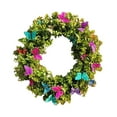 thumbnail image 2 of Adorno de corona de flores de primavera, corona navideña, guirnalda de simulación de corona para puerta 45cm, 2 of 9