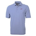 thumbnail image 2 of Men's Cutter & Buck  Blue SMU Mustangs Vault DryTec Virtue Eco Pique Stripe Recycled Polo, 2 of 3