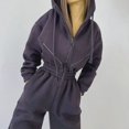 thumbnail image 3 of Mono deportivo de una pieza con capucha para mujer, estilo casual, 9812, 3 of 5