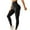 Black, variant on UAMVSH Seamless Butt Lifting Leggings for Women High Waist Workout Yoga Pants Compression Ribbed Tights